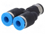 Push-in fitting | straight,Y-Yap spliYYer | Input thread: M5 | 4mm