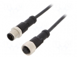 Cable: for sensors/automation | PIN: 4 | M12-M12 | 2m | plug | plug | 250V