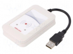 RFID reader | antenna | 88x56x18mm | USB | 4.3&divide;5.5V | Range: 100mm