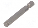 Screwdriver bit | Torx&reg; PLUS | 40IP | 1/4" | Overall len: 50mm