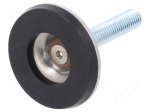 Foot | without locknut,adjustable,with no-slip disk,with lever
