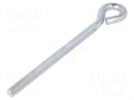 Hook | ring | steel | zinc | Thread len: 157mm | Overall len: 215mm
