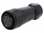 Connector: circular | plug | female | PIN: 5 | IP67 | SA20 | 8&divide;12mm | 10A