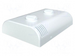 Enclosure: wall mounting | X: 80mm | Y: 120mm | Z: 25mm | ABS | white