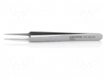 Tweezers | 110mm | Blades: narrowed | Blade tip shape: sharp