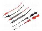 Test leads | probe tip,banana plug 4mm | 1.22m | black,red