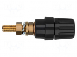 Laboratory connector: 4mm banana | socket | 100A | black | insulated