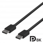 Cable DELTACO DisplayPort, 8K, DP 1.4, 1m, black / DP8K-1010-K / R00110014