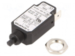 Circuit breaker | Urated: 240VAC | 48VDC | 4.5A | SPST | Poles: 1 | screw