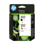 HP 302 2-pack Black/Tri-color (X4D37AE) Ink Cartridge Multipack, BK/CMY