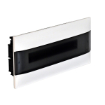 LEGRAND 1X22M FLUSH CABINET SMOKED DOOR E + N  TERMINAL BLOCK FOR MASONRY WALL