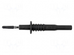 Test probe | 10A | 1kV | black | Tip diameter: 2mm | Overall len: 83mm