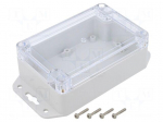 Enclosure: multipurpose | X: 80mm | Y: 120mm | Z: 45mm | ZP | ABS | gasket