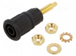 Laboratory connector: 4mm banana | socket | 1kV | 32A | black