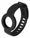 Silicone bracelet for Apple AirTag DELTACO adjustable size, black / MCASE-TAG16