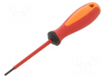 Screwdriver: insulated | slot | 2.5x0.4mm | Blade length: 75mm | 1kVAC
