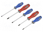 Screwdriver: universal-set | Phillips,slot | 5pcs.