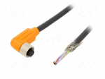 Cable: for sensors/automation | M12 | PIN: 8 | angled | 5m | plug | 30VDC