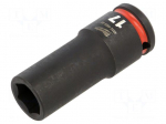 Socket | socket spanner,impact | HEX 17mm | 1/2" | long