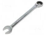 Wrench: combination spanner | rattle | 15mm | Chrom-vanadium steel