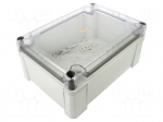 Enclosure: junction box | X: 187mm | Y: 271mm | Z: 110mm | polycarbonate