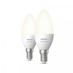Philips Hue silti balta 5.5W B39 E14 gudrā spuldze EU 2P 929003021102 8719514320628