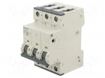 Circuit breaker | 230/400VAC | Inom: 5A | Poles: 3 | Charact: C | 6kA