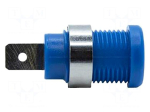 Laboratory connector: 4mm banana | socket | 1kV | 35A | blue | brass
