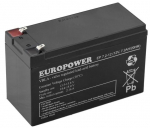 EUROPOWER EP Series AGM Battery 12V 7.2Ah (Service Life 6-9 Years)