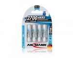 Rechargeable battery R6 (AA) 1.2V 2700mAh Ni-Mh ANSMANN (4vnt blister)