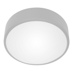 OVO plafon LED, 24W, 4000K, 2750lm, szara stal, klosz szklany matowy, IP20, - 300