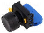 Switch: push-button | 22mm | Stabl.pos: 1 | NO | black | none | IP65 | flat
