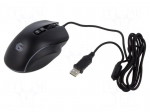 Mouse | black | USB A | optical,wired | DPI change button,with LED