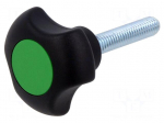 Knob | &Oslash;: 40mm | Ext.thread: M8 | Int.thread: M8 | 70mm | H: 25mm | VTT-C-P
