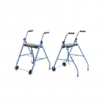 Two-wheel rehabilitation support - walker Blue black