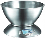 Kitchen scales Adler  AD 3134 Maximum weight (capacity) 5 kg, Stainless steel