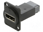 Coupler | DisplayPort socket,both sides | FT | 19x24mm | plastic