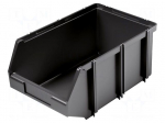 Container: cuvette | black | 360x240x160mm | CLICK BOX