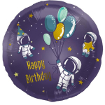 Folat Foil Balloon "Birthday Space" 45cm