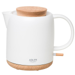 Adler Electric Kettle | AD 1304 | Electric | 1200 W | 1 L | Ceramic | 360&deg; rotational base | White