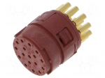 Connector: M23 | contact insert | PIN: 17 | female | soldering | 7A | 50V