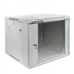 Qoltec RACK Cabinet 19" | 9U | 600 x 500 x 600 | Tempered doors | Hanging | Steel case | Lock | Grey