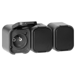 Uued tooted // Gniazdo potr&oacute;jne n/t 3x2P+Z, bryzgoszczelne z klapką B2, IP54, NT-316 B2, szary/czarny