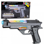 M&auml;nguala | PC | Konsoolid | Tarvikud // M&auml;nguasjad ja m&auml;ngud lastele // Broń Pistolet Na Baterie Kolorowe Światła Dźwięki 24cm