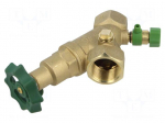 Slant valve | 16bar | brass CW617N | Thread: G 1" internal | 1603