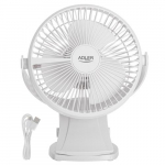 Kliimaseadmed // Ventilaatorid // AD 7342 white Wentylator biurkowy z klipsem |akumulatorowy| 15,5 cm | 360&deg; obr&oacute;t| usb-c |