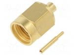 Connector: SMA | plug | plug | straight | 50&Omega; | soldering | PTFE