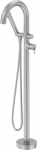 Freestanding bath mixer with shower set