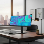 Monitor Lenovo T34W-20 34" UltraWide LCD 3440 x 1440 VA Curved with USB-C and Built-in USB Hub