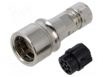 Connector: circular | plug | male | PIN: 8 | 10A | 277V | w/o contacts